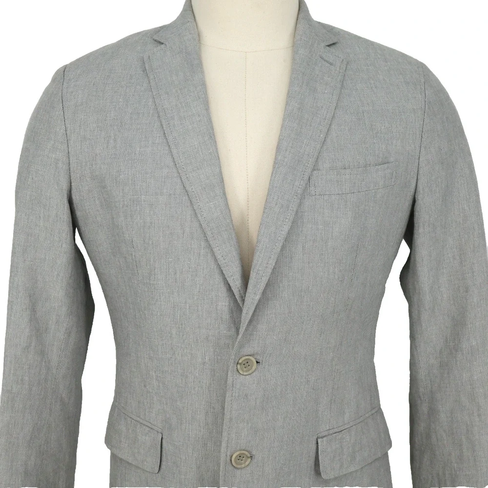Banana Republic Sport Coat Mens 38R Light Gray Jacket Tailored Fit Blazer Preppy